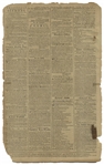 Philadelphia Newspaper From 18 September 1787, Reporting on the Constitutional Convention That Ended a Day Earlier on 17 September, When the U.S. Constitution Was Signed
